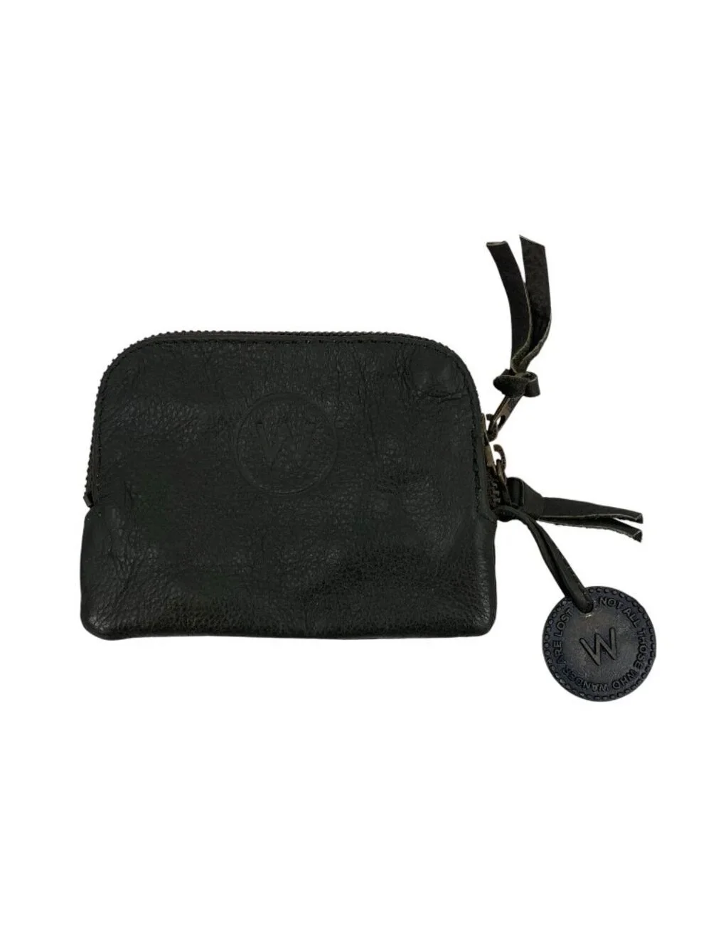 Wanderers Travel Co Azzurra Venetian Card Wallet Double Zip Soft Leather Charm